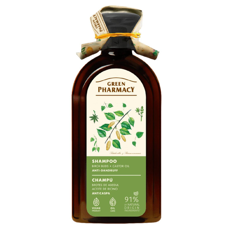 Green Pharmacy šampón proti lupinám 350 ml - Brezové púčiky a ricínový olej