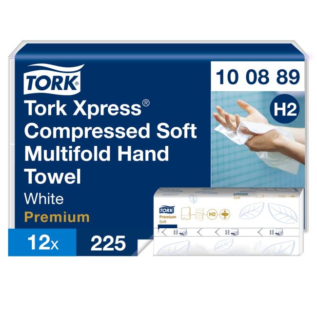 Papierové utierky skladané ZZ 2-vrstv. TORK Xpress Multifold jemné H2 (12 bal.)