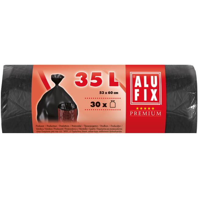 Vrecia na odpadky 35ℓ 30 ks, 10mic., 53 x 60 cm, čierne, HDPE