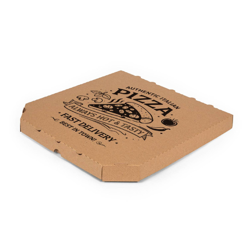 Pizza krabica hnedá 40x40x4 cm - 100 ks